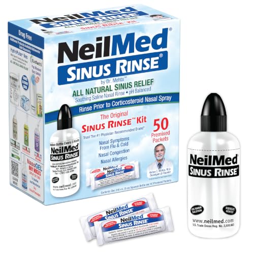NeilMed Sinus Rinse - A Complete Sinus Nasal Rinse Kit, 50 count (Pack of 1) Count may vary