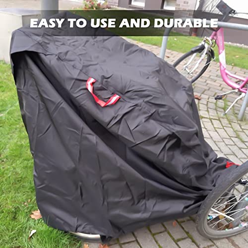 Faltgarage für Fahrradanhänger, Universell Abdeckung für Fahrradanhänger Hundeanhänger Lastenanhänger, UV-Schutz Faltgarage Fahrradanhänger, Wasserdicht Abdeckung Fahrradanhänger aus 210D Oxford