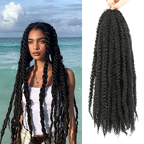 Ayana Marley Hair 3 Packs Marley Twist Braiding Hair Marley Braiding Hair For Faux Locs Crochet Hair 24Inch Long Afro Synthetic Hair Extensions (24 inch-3 pack, 1B)