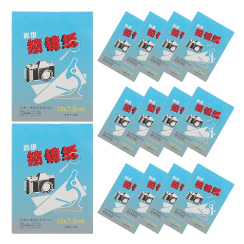 HONITANO Toallitas para Lentes de Cámara y Gafas, Papel de Microfibra Ultrafina sin Residuos, 50 Hojas Individuales para Limpieza Óptica Portátil en Microscopios y Pantallas