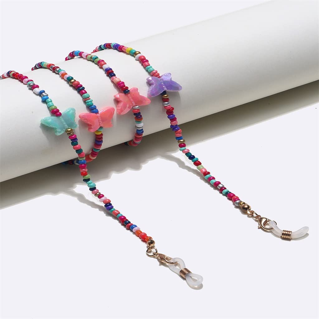 Cadena Redonda de Cristal para Gafas, cordón de Cuerda para Gafas de Moda, Accesorios para Gafas, cordón