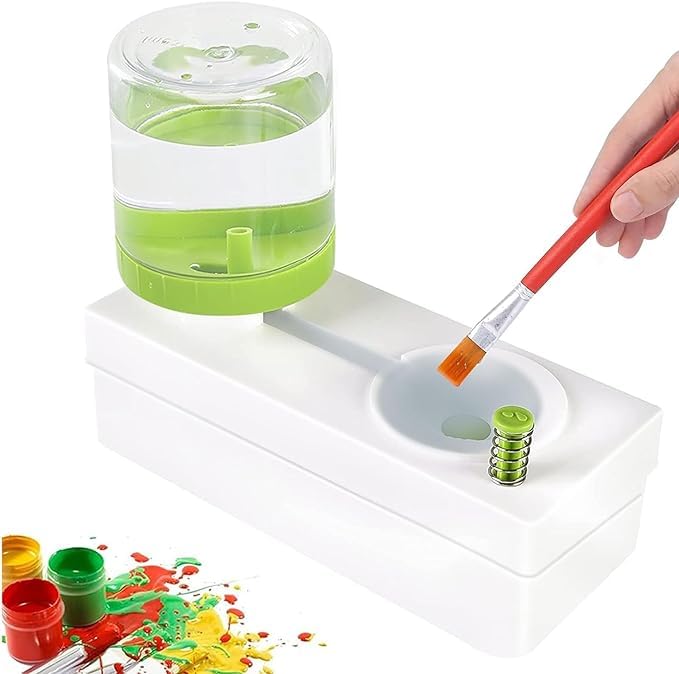 MSGH Brush Rinser Paint Brush Cleaner Rinser with Drain Water Recycling Paintbrush Scrubber for Acrylic, Watercolor, Oil and Water-Based Paint Brushes Cleaning Tool-picture-12