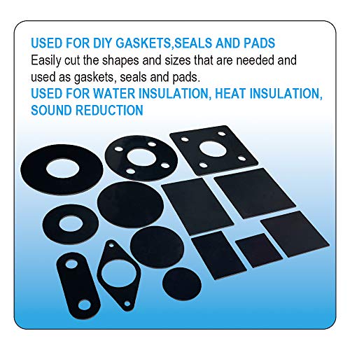 Image of Unikstep, Rubber Sheet, 21.5 inchx14.5 inch, Thick 0.08 inch, for Shoe Sole Heel Repair, Furniture Pad, Vibration Reduce, DIY Gasket Seal Pad, Floor Anti Slip Cushion (Black Color Plain Pattern)