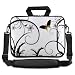 Produktbild Netbook-Tablet-Schultertasche, für Amazon Kindle DX / Apple iPad 2 / 3 / Lenovo S10 / Acer / Aspire ONE / Asus EEEPC / HP / Dell Inspiron Min/ Toshiba / Samsung / Sony (24,6 cm / 10,1 Zoll), Weiß und Schmetterlinge