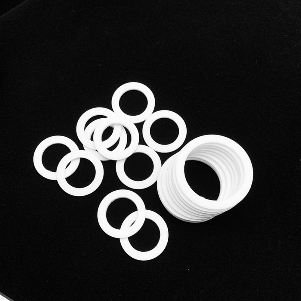 arandela de PTFE, Arandelas de PTFE de 20 piezas, medidor de presión de brida de arandela plana de PTFE de 2 mm de espesor, ID34 31,5 40 mm(40x56x2mm)