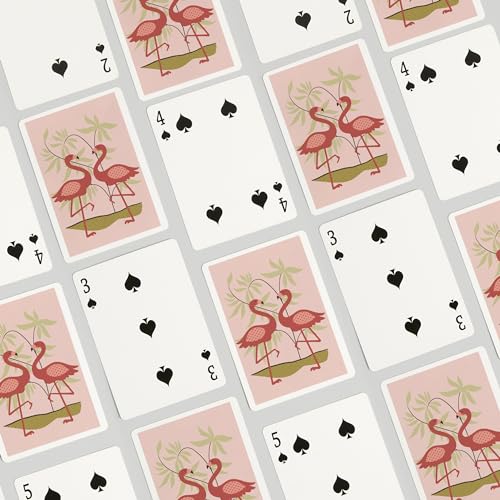 Baraja Simple Flamingo Rosa, 52 cartas tamaño póker miniatura 4