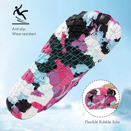 Image of ATHMILE Barefoot Water Shoes Women Men Wide Non Slip Aqua Beach River Pool | Quick Dry Swim Kayak Lake Hiking Surfing Boating Fishing Diving Rock Climbing Cruise Ship Essentials