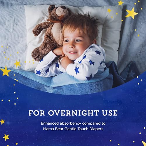 Amazon Brand - Mama Bear Overnight Baby Diapers with Leak Protection and Skin Protection, Fragrance-Free, Size 6, Hypoallergenic, Chlorine Free, Dermatologist Tested, 54 Count - image 7