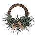 Price comparison product image Christmas Lavender Wreath Garlands Decorations - Artificial Christma Fake Flower Decoration Garland with Bow-Knot Ornament Door knocke Window Decoration Door Hanging