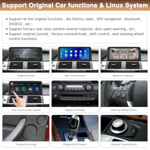 Pantalla CarPlay Inalámbrica 10.25" BMW X5 E70 X6 E71 2007-09 miniatura 5