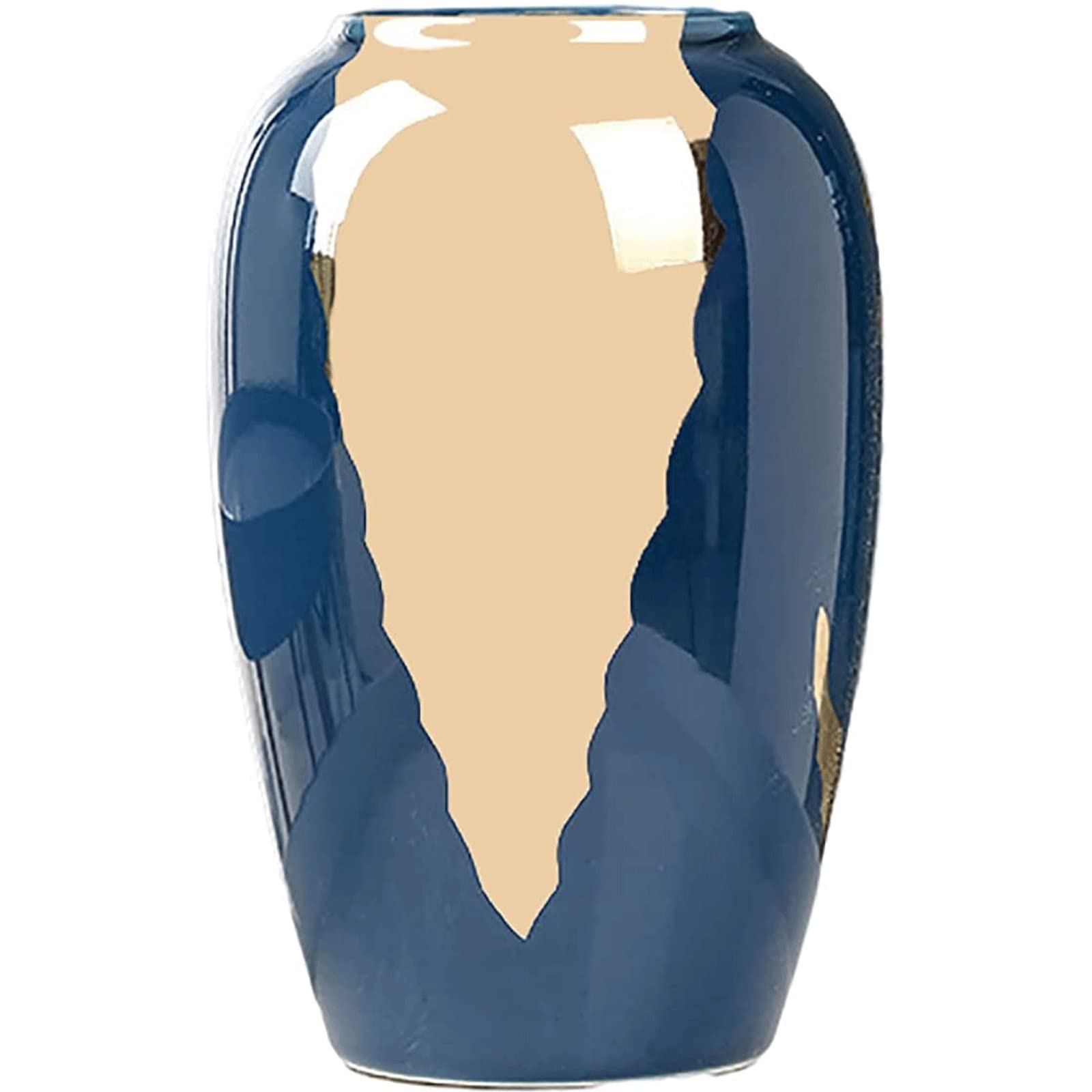 Ngdfgr As Known Fashion Nordic Gold Vase Modern Electroplating Ceramic Flower Vases Decoration Tabletop Arrangement Room Home Furnishing Decoration