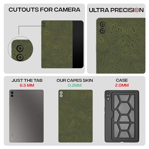 Image of Capes Tablet Skins Compatible with Samsung Galaxy Tab S9 FE Plus | Ultra-Thin Protective Film | Anti-Scratch Vinyl Decal Skin | Not Case /Cover (Terrain, Back Skin)