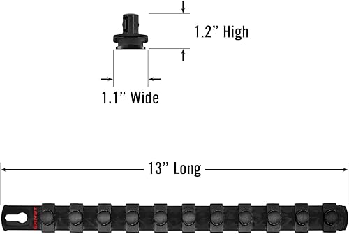 Miniatura 22 de Ernst Manufacturing Organizador magnético de enchufes de 18 pulgadas con clips de bloqueo giratorio de 17 1/2 pulgadas, azul (8405M-azul-1/2)