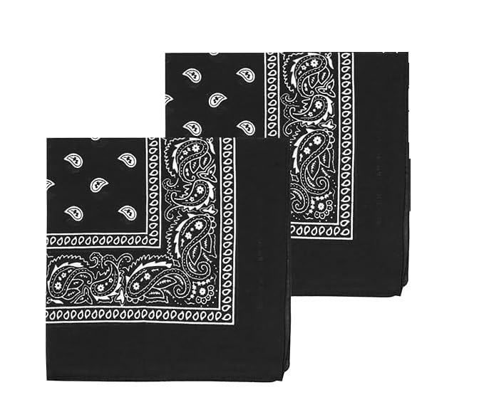 Image of SPIN CART Soft Breathable Cotton Paisley Bandana Handkerchief For Hair Head Bike For Men & Women