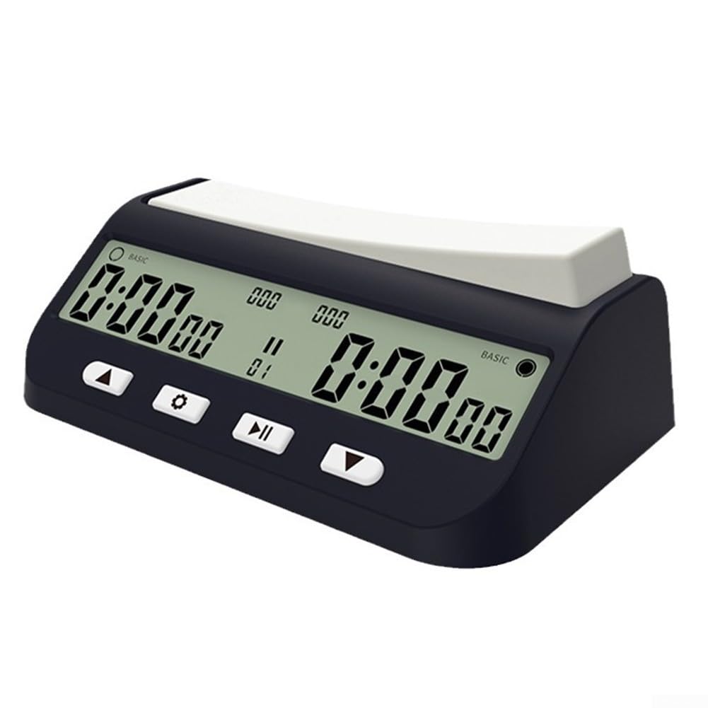 Timer digitale a scacchi, orologio a scacchi, timer con grande pulsante altalena, cronometro per gioco da tavolo