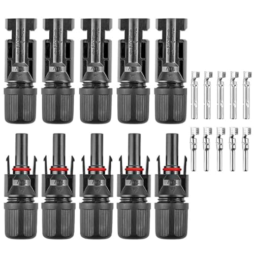 Image of Solar MC-4 Wire Connector for Solar Panel Connection 1500V (Set of 5)