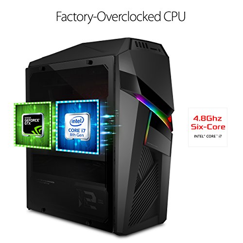 Rog Strix Gaming Pc Desktop Gl12cm Overclocked Intel Core I7 8700k Nvidia Geforce Gtx 1070 8gb 16gb Ddr4 Ram 256gb Ssd 1tb Hdd Windows 10 Vr Ready Black Grey Gl12cm Ds771 Buy Online