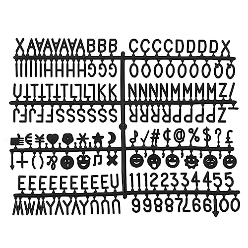 QUARKZMAN Fieltro Letras Tablero Letras Números Símbolos 3/4 Pulgada Negro Alfabeto Mensaje Tablero Cambiable para Café, Boda, Cumpleaños