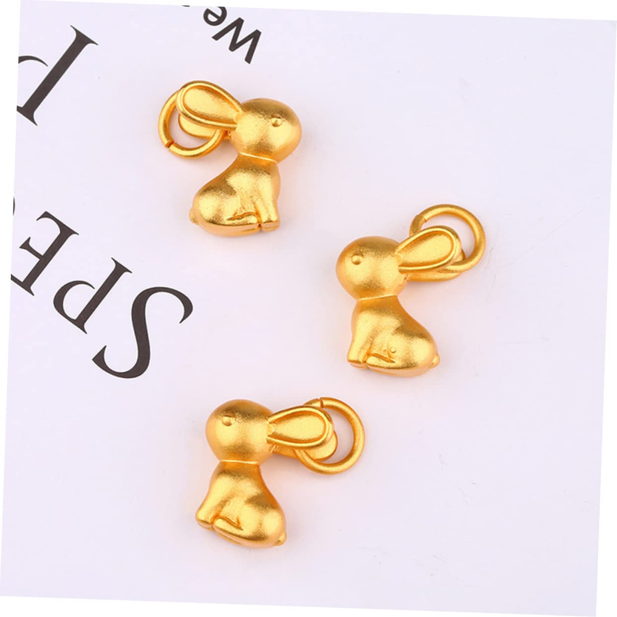 SHINEOFI 60piezas Colgantes De Conejo De Dorada Para Joyería Charm De Conejo Para Pulseras y Llaveros Decoraciones Para Manualidades