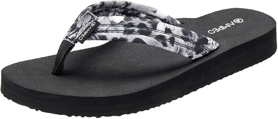 Ampeo Women's Arch Support Flip Flops Comfortable Casual Summer Beach Thong Sandals