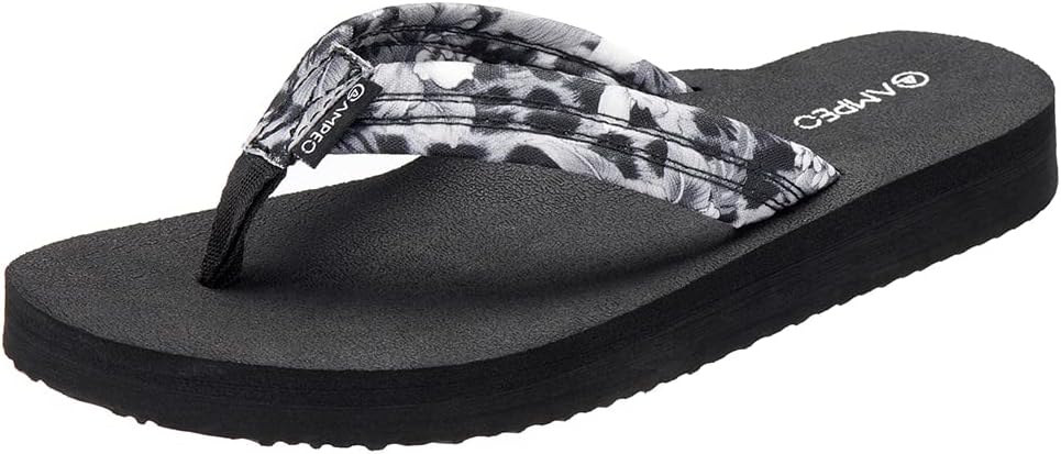Ampeo Women's Arch Support Flip Flops Comfortable Casual Summer Beach Thong Sandals