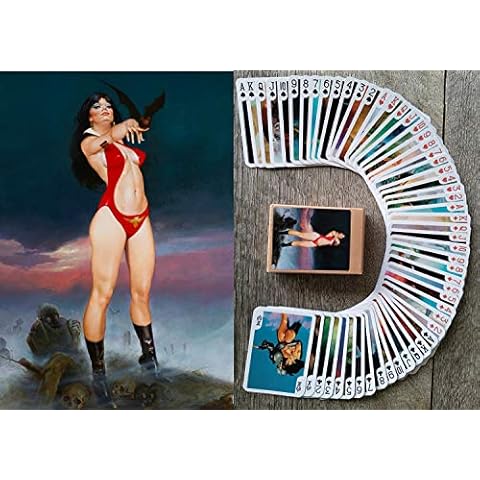 Vampirella Playing Cards (Poker Deck 54 Cards All Different) Vintage Fantasy Comic Art by Enrich Torres Cover