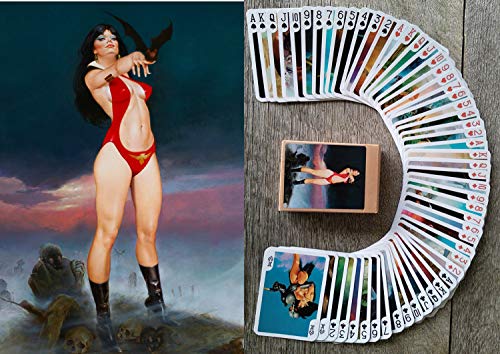 Vampirella Playing Cards (Poker Deck 54 Cards All Different) Vintage Fantasy Comic Art by Enrich Torres