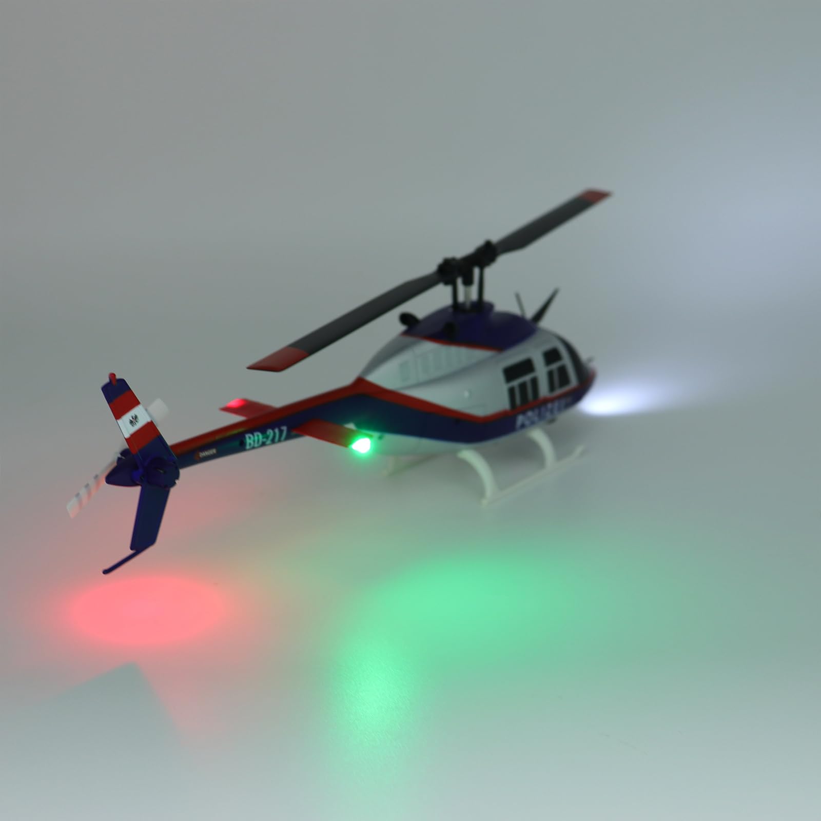 RC ERA C138 BELL206 6CH Flybarless RC Hubschraubermit Optical-Flow Schweben, RTF 2.4G Steuerung & Single-Rotor Ferngesteuerter Helikopter Flugmodell für Erwachsene RC-Piloten