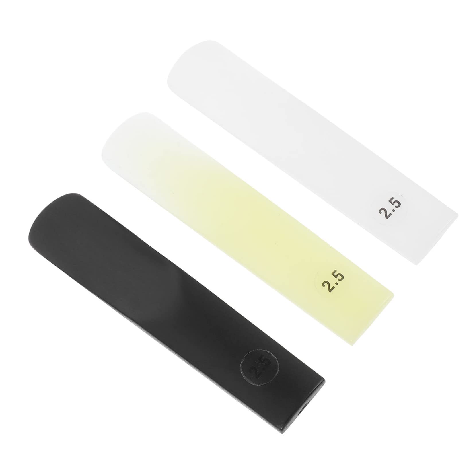 Toddmomy 3Pcs Resin Saxophone Reeds for Alto Sax Durable Woodwind Instrument Parts Flexible Design for Rich Tone Sound for Musicians