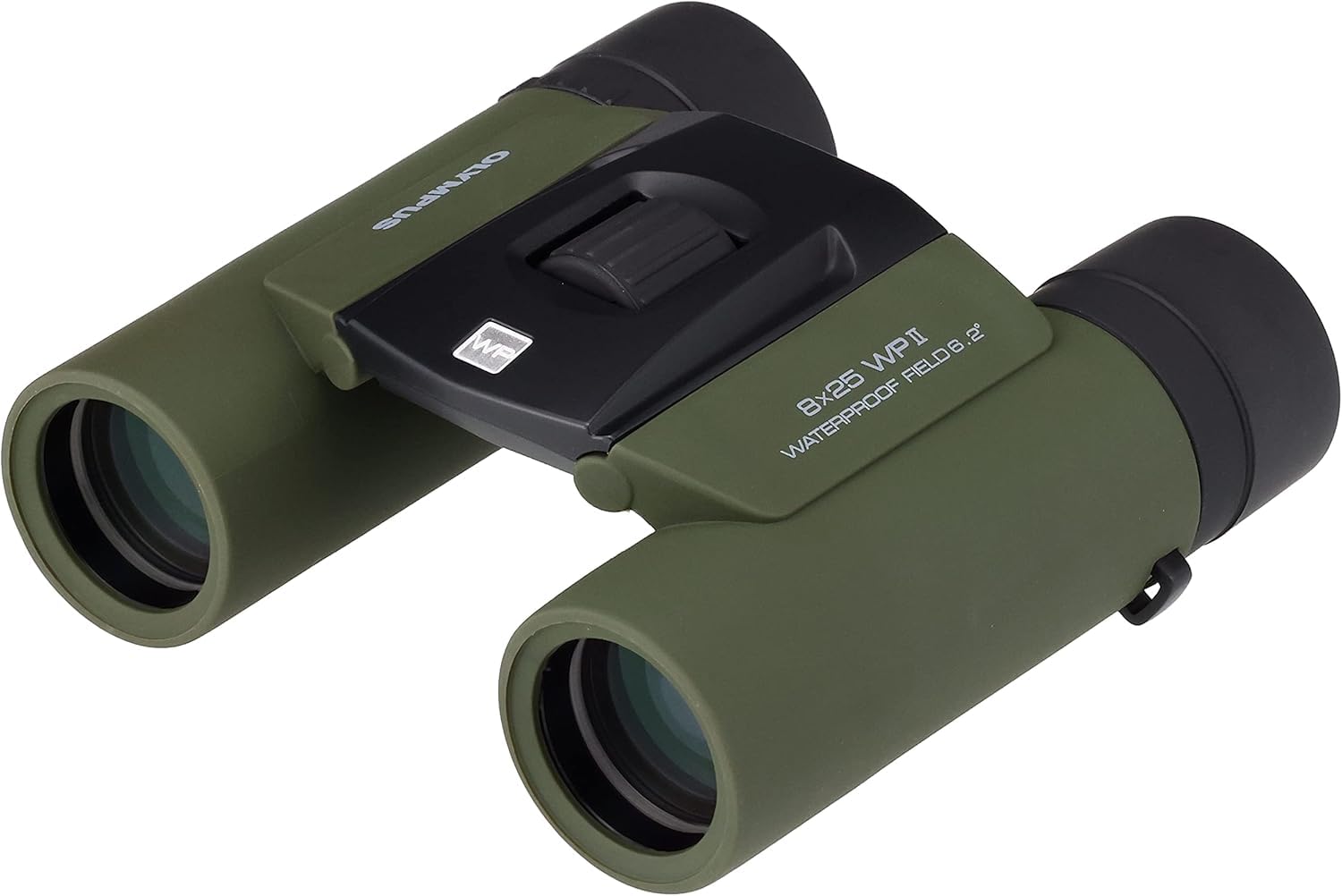 Olympus Lornetka 8 x 25 WP II (wodoszczelna, nie paruje, ochrona przed kurzem, 10-krotne powiększenie), nadaje się do użytku na zewnątrz, zielona