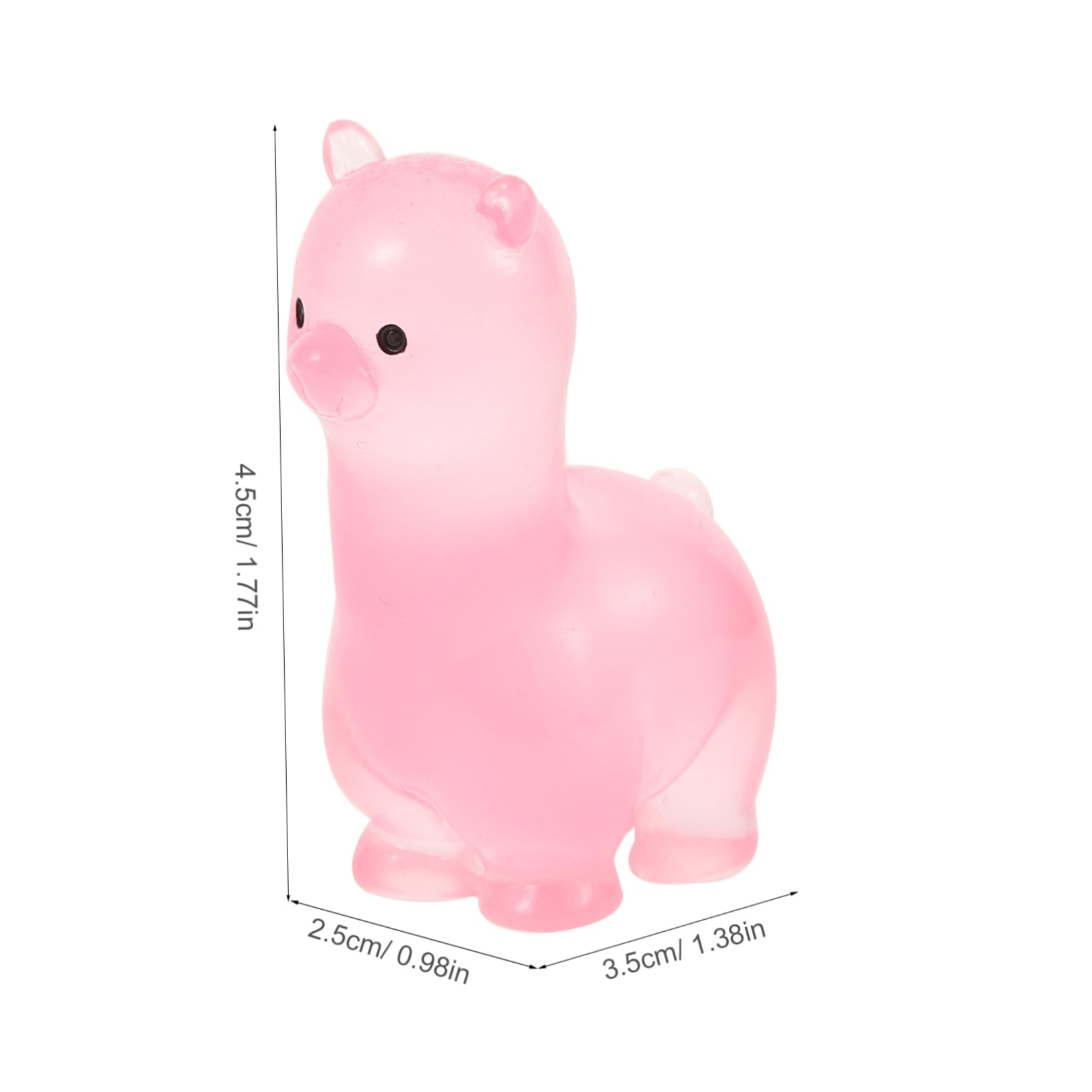 Didiseaon Mini Alpaca Resin Figurines: Luminous Miniature Glow in the Dark Statue Tiny Animal Cake Topper for Fairy Garden Dollhouse Decor and Landscape 12 PCS - Image 3