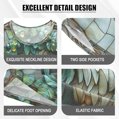 senya Short Sleeve Pajamas Sets Summer Cotton Sleepwear Green Owl4