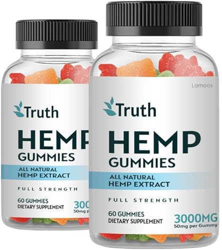 Truth Hemp Gummies - Gomitas de cáñamo Truth (paquete de 2, 120 gomitas)