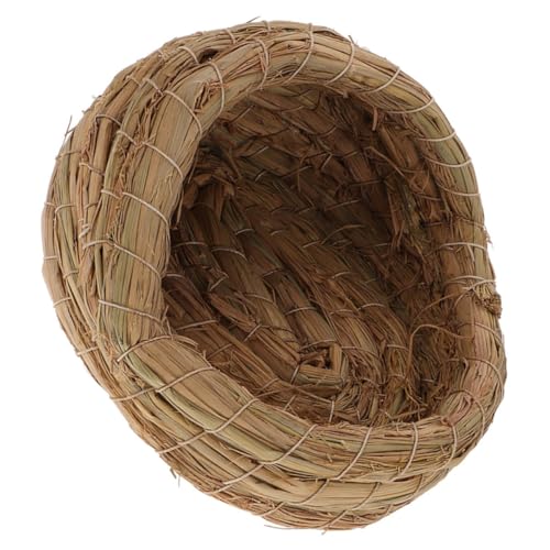 HEMOTON Nid de Poule Tissé à la Main en Paille Naturelle 15 CM pour Poulailler Nid de Ponte Confortable et Pratique Abri Sécurisé pour Poules de Basse-Cour 1 Pièce