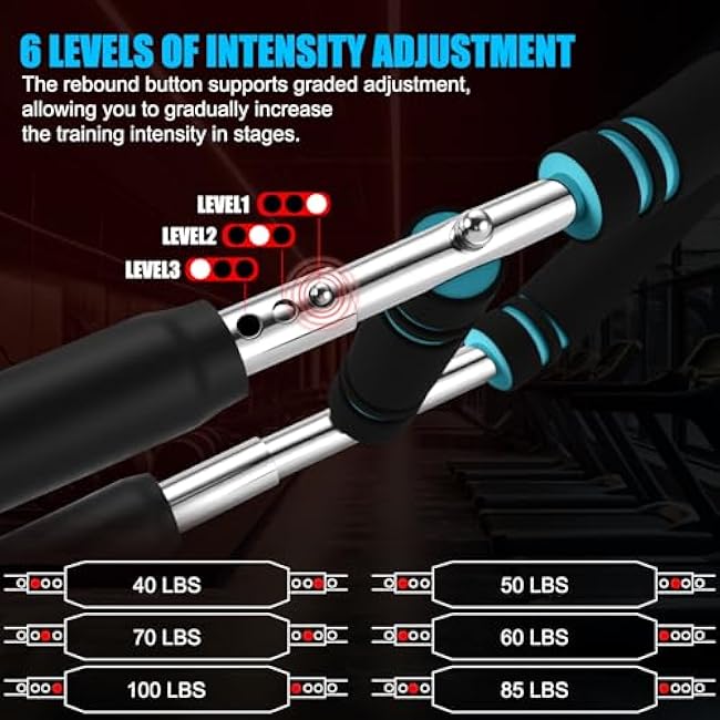 Premium Twister Arm Trainer, Adjustable 40-100lb Chest Workout Equipment for Men & Women, Portable Detachable Design for Home Gym, Arm Chest and Shoulder Muscle Strength Exerciser Training