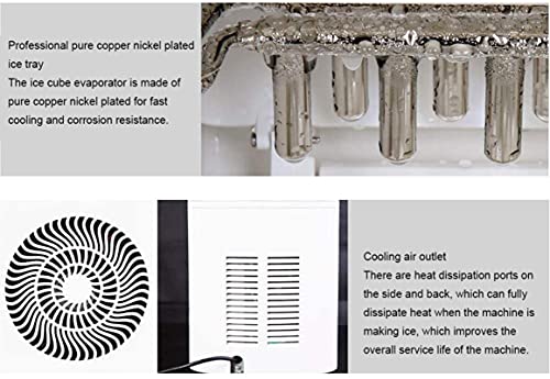 Fabricadora de hielo portátil y compacta para mostrador, produce 15 kg/24 h, ideal para bares, cafeterías y fiestas miniatura 5