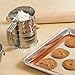 Zemensha Stainless Steel 3 Cups Flour Sifter for baking | Rotary Hand Crank Powdered sugar shaker and flour duster|