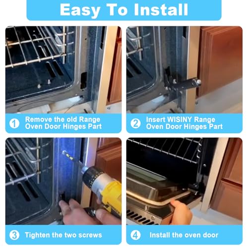 Image of 2 Pack PC020009 Range Oven Door Hinges Part, Compatible with Viking Range Series VGSS360 VGSC487 VGIC365 VESC305 VDSC487, Replaces AP5315870 811473 Heavy-Duty Hinge Kit