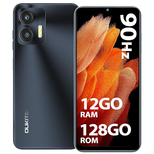 OUKITEL C36 Smartphone 12Go+128Go, Écran 6.56", Caméra 13MP, Android 13
