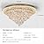 Miuyhji Large LED Crystal Raindrop Ceiling Light,Rose Gold, 24" Elegant Semi Flush Mount Chandelier Light Fixture with Remote Control for Living Room Kitchen Bedroom Hallway Entryway Foyer(Dimmable)