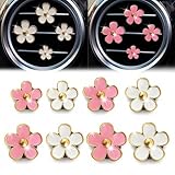 ZZHBOO 8 Stück, Parfüm-Accessoires, Gänseblümchen Blume Auto Lufterfrischer Clips, Vent Clip Auto-Innendeko für Frauen, Rosa und Weiß, 1cm