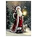 Produktbild Soleebee 5D DIY Diamant Full Malerei Leinwand Strass Malerei Stickerei Bilder Kunst Handwerk Diamant Painting Full Kits für Haus Wand Dekor (Weihnachtsmann 30 x 40cm)