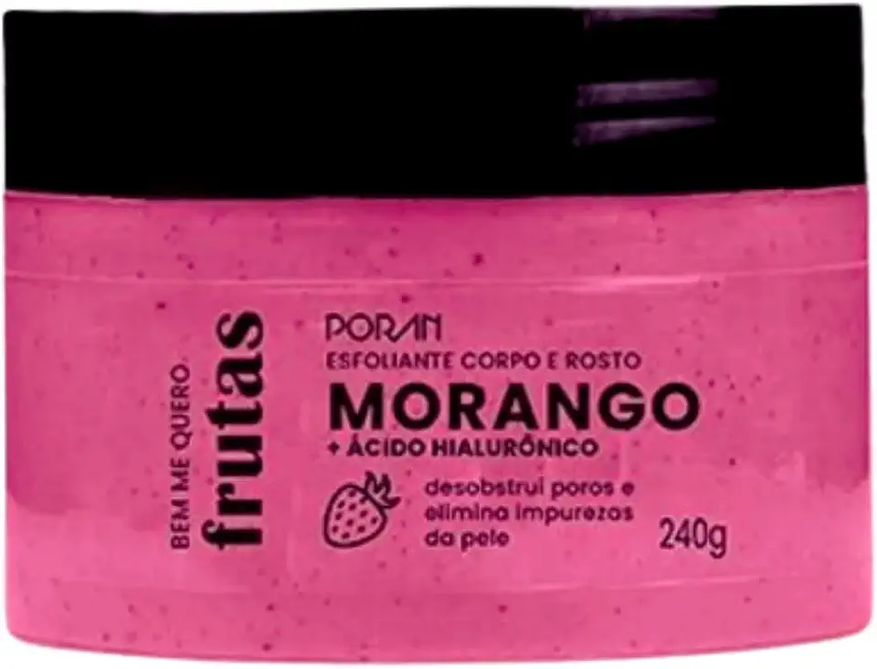 PORAN ESFOLIANTE CORPO ROSTO MORANGO 240G