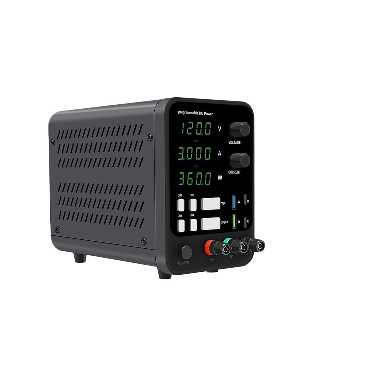 Alimentatori CC programmabili Alimentatore regolabile regolato 30V 10A 60V 5A 120V 3A AC 110V 220V 300W 360W DC Regolatore di tensione professionale da laboratorio ( Color : SU12003(0-120V 0-3A) )