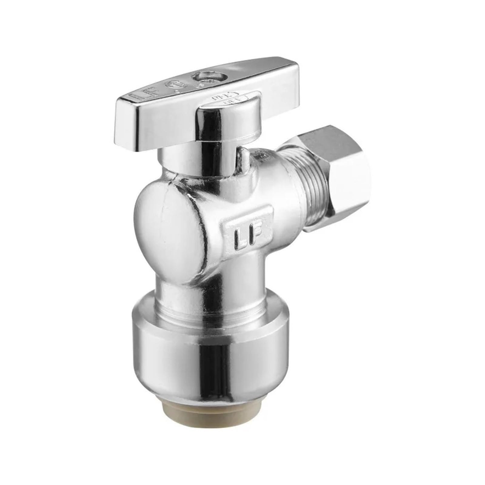 Yangshe One Color 10Pcs 1/2 X 3/8 Compression Angle Stop Valves, 1/4 Turn, Lead-Free Brass, Compatible With Copper, Cpvc, Pe-Rt, Pex Plumbing Syst
