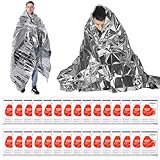 AWCBBT Juego de 30 Mantas Térmicas de Emergencia,Sabana Cobija Termica,Mantas Termicas de Supervivencia,Acampar Accesorios...