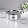 Sumeet Cook Smart TriPly SAS (Steel-Aluminium-Steel - 3 Layers) Casserole/Biryani Pot/Stock Pot with S.S. Lid- 2.9Ltr - 22Cm, Silver #1