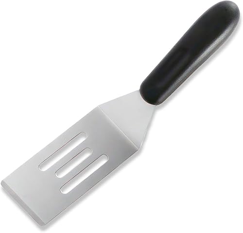 Mini espátula de acero inoxidable, espátula de cocina culinaria para servir y girar, mini espátula ranurada para voltear, cocinar y hornear,