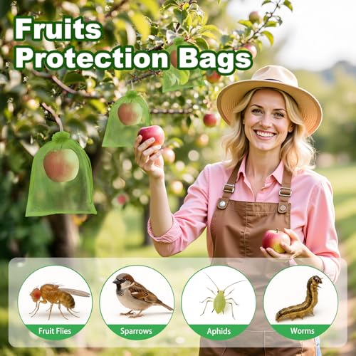 Image of Crweety 50PCS Organza Bags 6x9 Green Large Mesh Bags Drawstring Sheer Goodie Pouches for Jewelry Candy Treats Mother's Day Weddings Gifts Birthday Party Favors Packaging, Fruit Protection Bag Bulk