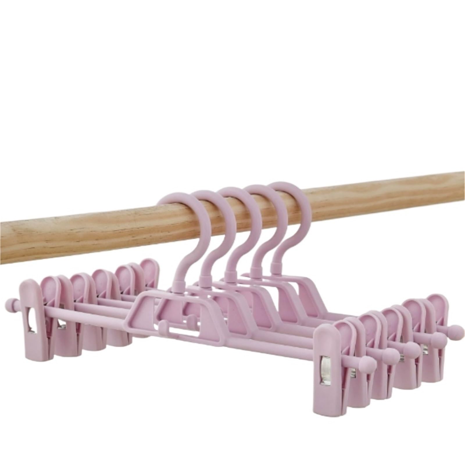 Adjustable Skirt Peg Hanger Non-Slip Fix Clip Hangers Household Multi-functional Dress Hang Pants(Purple,5PCS (Save More))